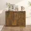 Image de vidaXL Buffet Chêne fumé 90,5x30x70 cm Bois d'ingénierie