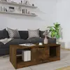 Image de vidaXL Table basse chêne fumé 102x50x36 cm bois d'ingénierie