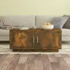 Image de vidaXL Table basse Chêne fumé 102x50x45 cm Bois d'ingénierie