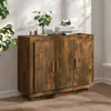 Image de vidaXL Buffet Chêne fumé 92x35x75 cm Bois d'ingénierie