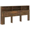 Image de vidaXL Armoire de tête de lit Chêne fumé 220x19x103,5 cm