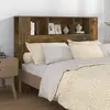 Image de vidaXL Armoire de tête de lit Chêne fumé 140x18,5x104,5 cm