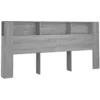 Image de vidaXL Armoire de tête de lit Sonoma gris 220x18,5x104,5 cm