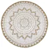 Image de vidaXL Tapis de sol Jute tressée imprimée 180 cm Rond