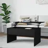Image de vidaXL Table basse noir 80x50,5x41,5 cm bois d'ingénierie