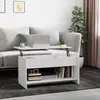 Image de vidaXL Table basse blanc 102x50x52,5 cm bois d'ingénierie