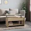 Image de vidaXL Table basse chêne sonoma 102x50x52,5 cm bois d'ingénierie