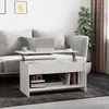 Image de vidaXL Table basse blanc brillant 102x50x52,5 cm bois d'ingénierie