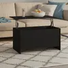 Image de vidaXL Table basse noir 102x55,5x52,5 cm bois d'ingénierie