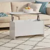 Image de vidaXL Table basse blanc brillant 102x55,5x52,5 cm bois d'ingénierie