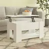 Image de vidaXL Table basse blanc 79x49x41 cm bois d'ingénierie