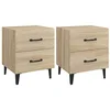 Image de Lot de 2 tables de chevet en chêne Sonoma 40 x 35 x 47,5 cm