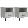 Image de vidaXL Tables de chevet 2 pièces en bois gris béton