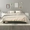 Image de vidaXL Tables de chevet 2 pcs Blanc Bois d'ingénierie