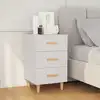 Image de vidaXL Table de chevet blanc 40x40x66 cm bois d'ingénierie