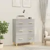 Image de vidaXL Buffet Gris béton 70x34x90 cm Bois d'ingénierie