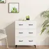Image de vidaXL Buffet blanc 69,5x34x90 cm bois d'ingénierie