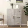 Image de vidaXL Buffet gris béton 69,5x34x90 cm bois d'ingénierie
