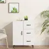 Image de vidaXL Buffet blanc 69,5x34x90 cm bois d'ingénierie