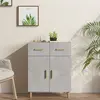 Image de vidaXL Buffet gris béton 69,5x34x89 cm bois d'ingénierie