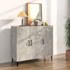 Image de vidaXL Buffet gris béton 90x34x80 cm bois d'ingénierie