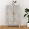 Image de vidaXL Buffet haut Gris béton 70x31x115 cm Bois d'ingénierie