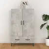 Image de vidaXL Buffet haut Gris béton 70x31x115 cm Bois d'ingénierie