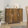 Image de vidaXL Buffet chêne fumé 90x34x80 cm bois d'ingénierie