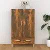 Image de vidaXL Buffet haut Chêne fumé 70x31x115 cm Bois d'ingénierie