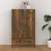 Image de vidaXL Buffet haut Chêne fumé 70x31x115 cm Bois d'ingénierie