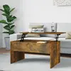 Image de vidaXL Table basse Chêne fumé 80x50,5x41,5 cm Bois d'ingénierie