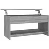 Image de vidaXL Table basse Gris Sonoma 102 x 50 x 52,5 cm Bois multicouche
