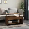 Image de vidaXL Table basse Chêne marron 102x50x52,5 cm Bois d'ingénierie