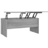 Image de vidaXL Table basse Gris Sonoma 102 x 50,5 x 46,5 cm en bois multicouche