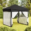 Image de vidaXL Tente de réception pliable avec parois Noir 2x2 m