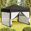 Image de vidaXL Tente de réception pliable avec parois Noir 3x3 m