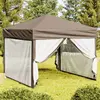 Image de vidaXL Tente de réception pliable avec parois Taupe 3x3 m