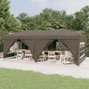 Image de vidaXL Tente de réception pliable avec parois Taupe 3x6 m