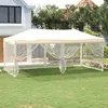 Image de vidaXL Tente de réception pliable avec parois Crème 3x6 m