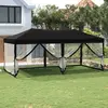 Image de vidaXL Tente de réception pliable avec parois Noir 3x6 m