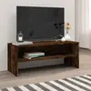 Image de vidaXL Meuble TV Chêne fumé 100x40x40 cm Bois d'ingénierie