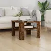Image de vidaXL Table basse Chêne fumé 60x60x42 cm Bois d'ingénierie