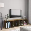 Image de vidaXL Bibliothèque/Meuble TV Chêne fumé 143x30x36cm Bois d'ingénierie