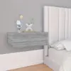 Image de vidaXL Tables de chevet flottantes 2 pcs Sonoma gris 40x30x15 cm
