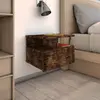 Image de vidaXL Tables de chevet flottantes 2 pcs Chêne fumé Bois d'ingénierie