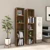 Image de vidaXL Armoires à CD 2 pcs Chêne fumé 21x16x93,5 cm Bois d'ingénierie