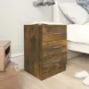 Image de vidaXL Tables de chevet 2 pcs Chêne fumé 38x35x56 cm Bois d'ingénierie