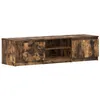 Image de vidaXL Meuble TV Armoire Basse Centre de Divertissement Armoire Média Salon Salle de Séjour Intérieur Chêne Fumé 140x40x35,5 cm Bois d'Ingénierie