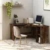 Image de vidaXL Bureau d'angle chêne fumé 120x140x75 cm bois d'ingénierie