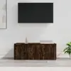 Image de vidaXL Meuble TV Chêne fumé 80x34x30 cm Bois d'ingénierie